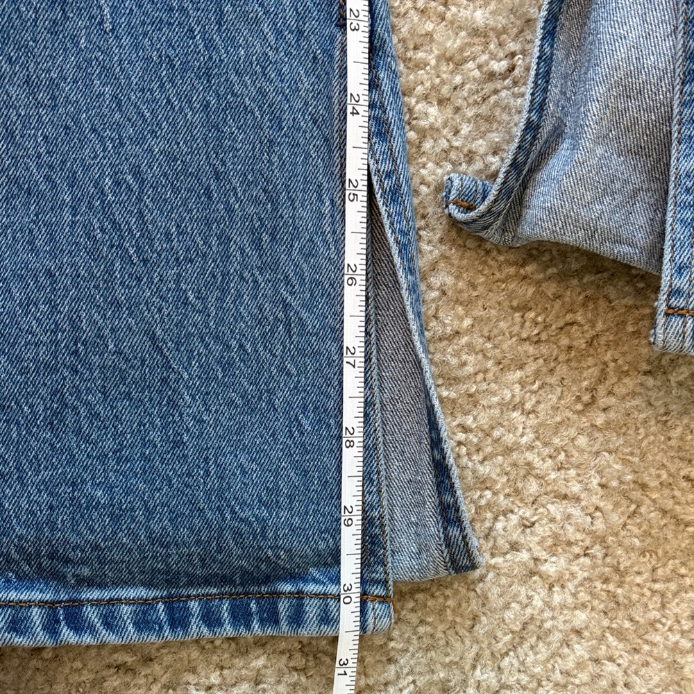 Abercrombie & Fitch Blue High-Rise Flare Jeans - Picture 7 of 8